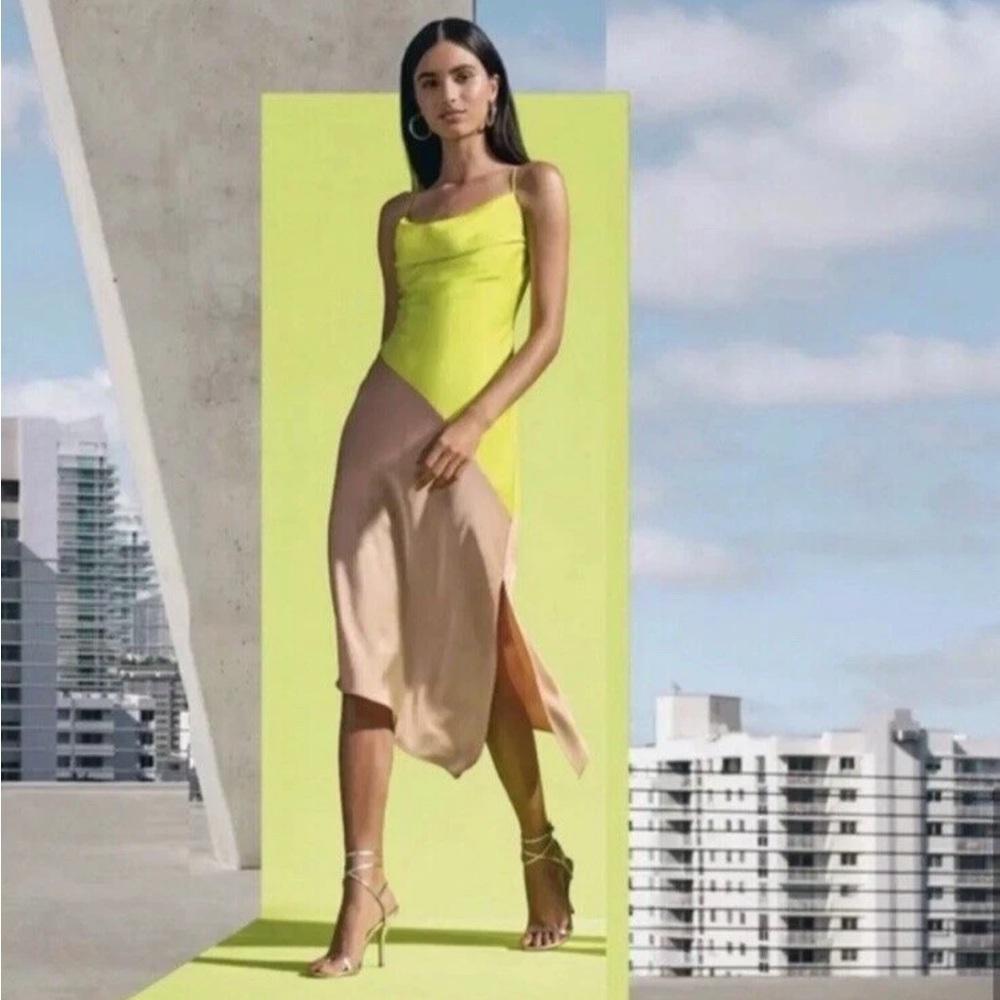Cushnie x Target Neon Two-Tone Dress Sz 14